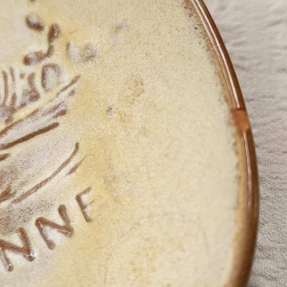 Frankoma Cream and Tan Ceramic Dish - Picture 2 of 5